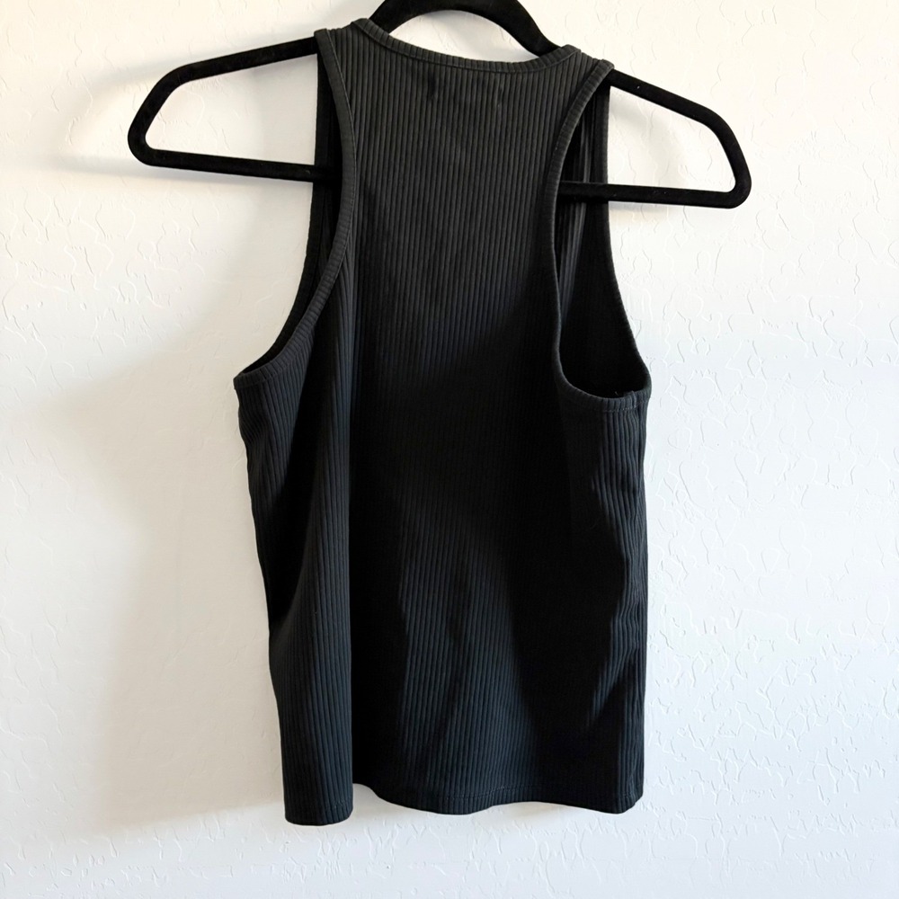 Madewell Ribbed Racerback Tank‎ Top Black Size M Cotton Blend - Picture 6 of 9